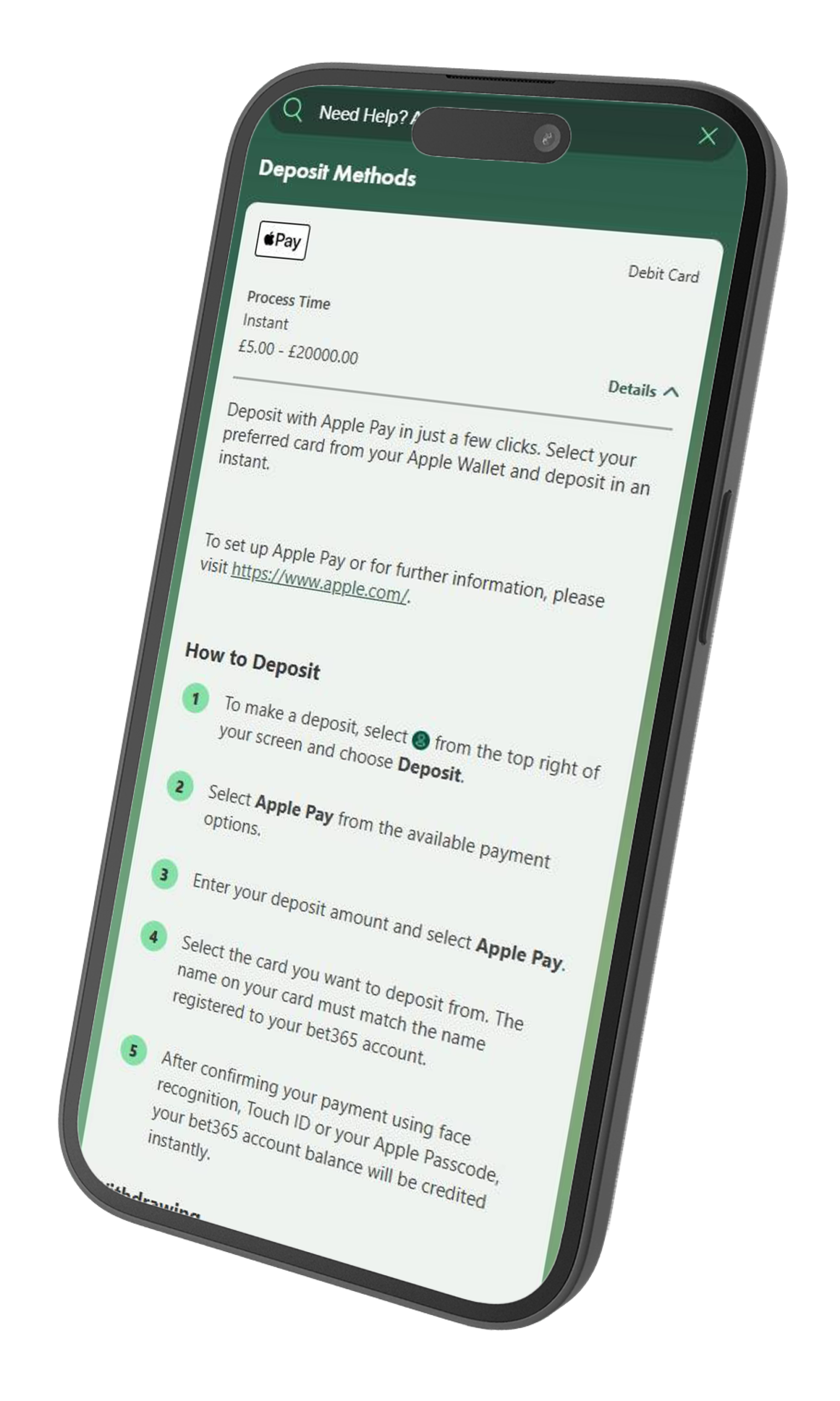 bet365 apple pay betting site
