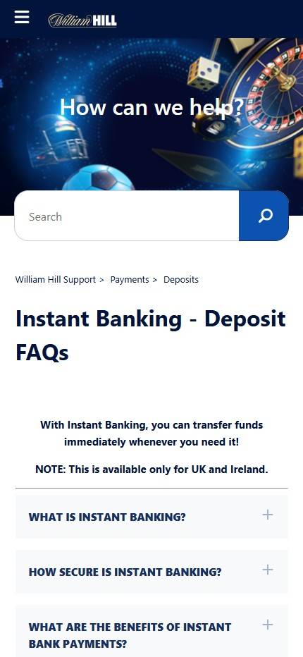 williamhill bank transfer betting site