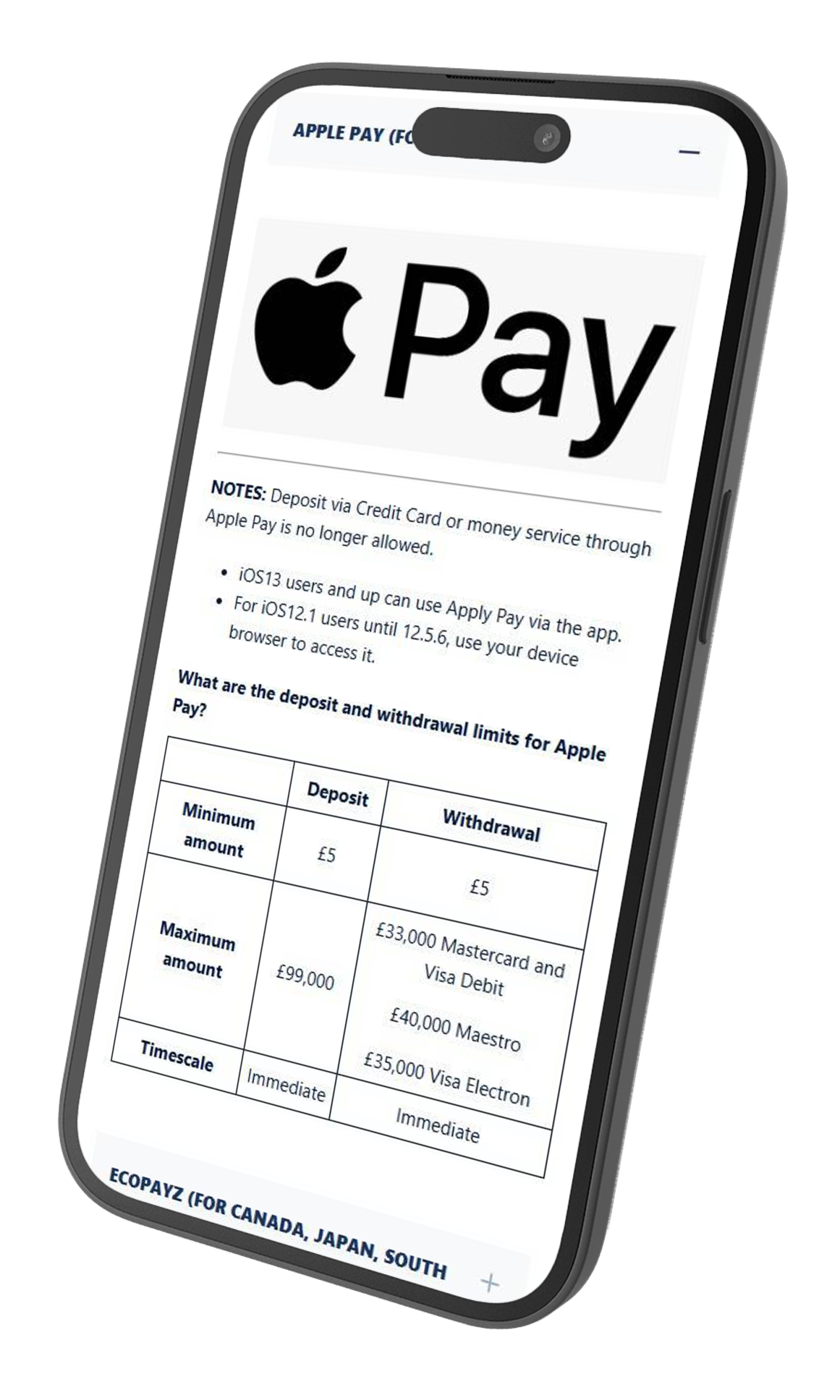 williamhill apple pay betting site