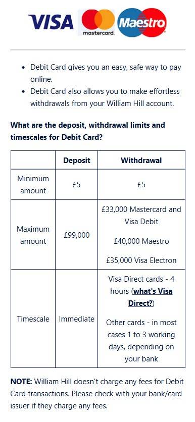 william hill 5 pound deposit methods