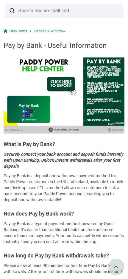 paddypower bank transfer betting site
