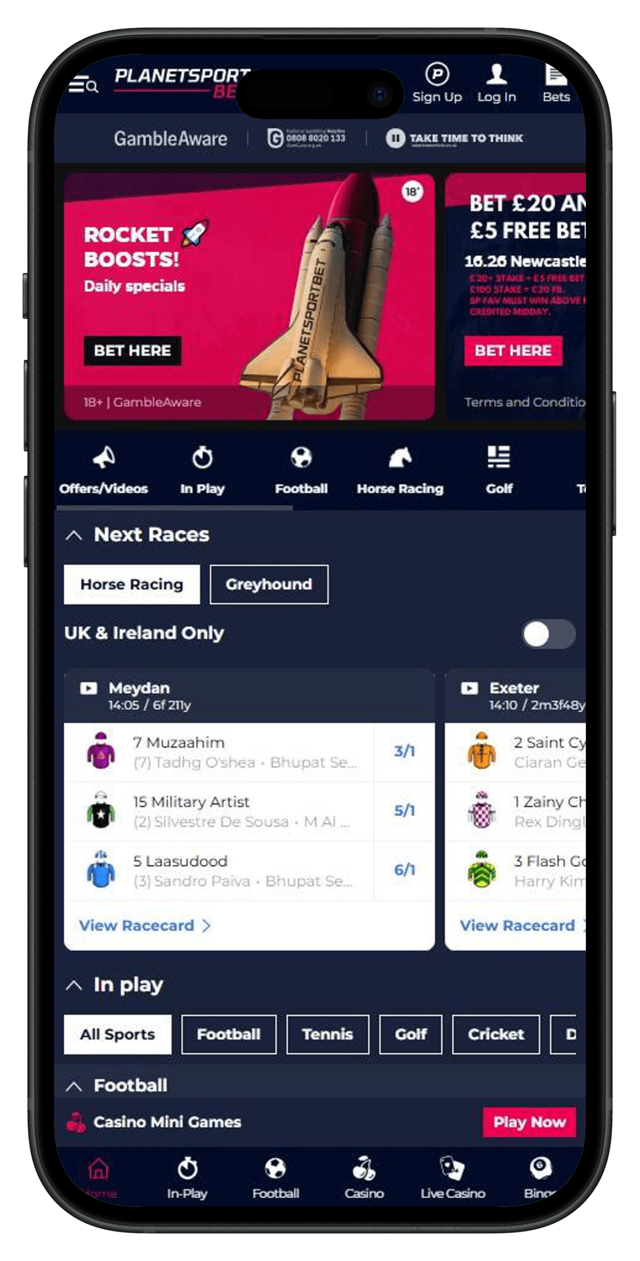 screenshot of betvictor betting site in uk