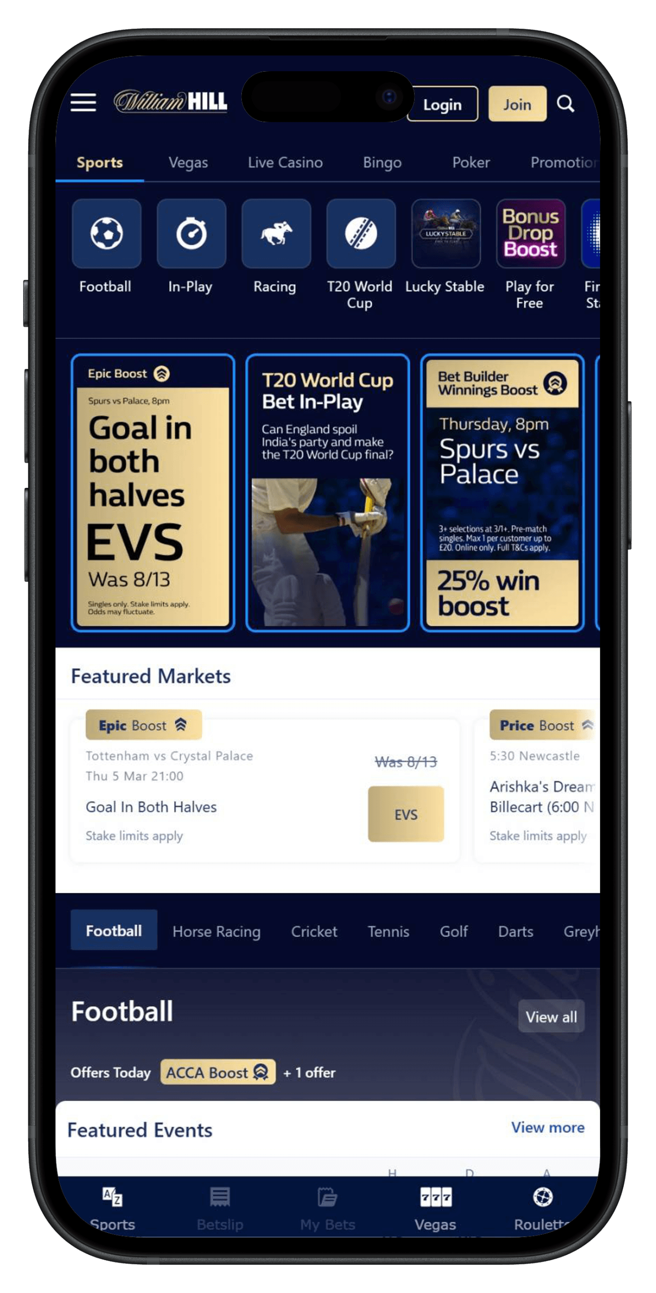 william hill betting site screenshot