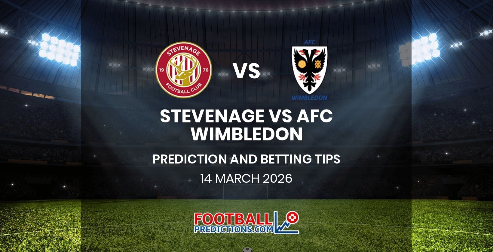 Stevenage vs AFC Wimbledon Prediction and Betting Tips 14 March 2026