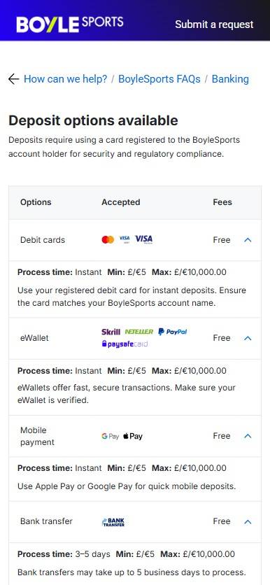 boylesport 5 deposit