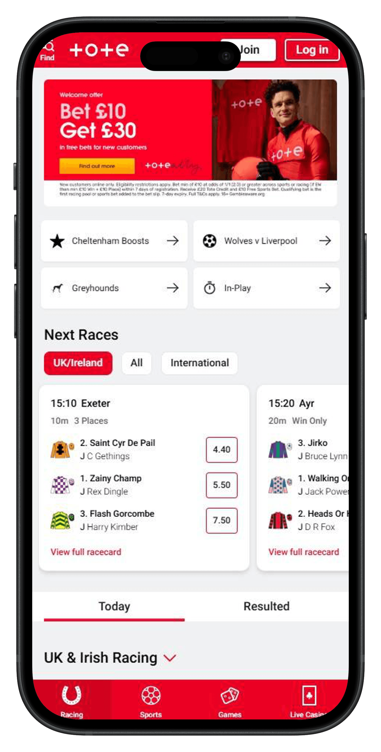 screenshot of betvictor betting site in uk