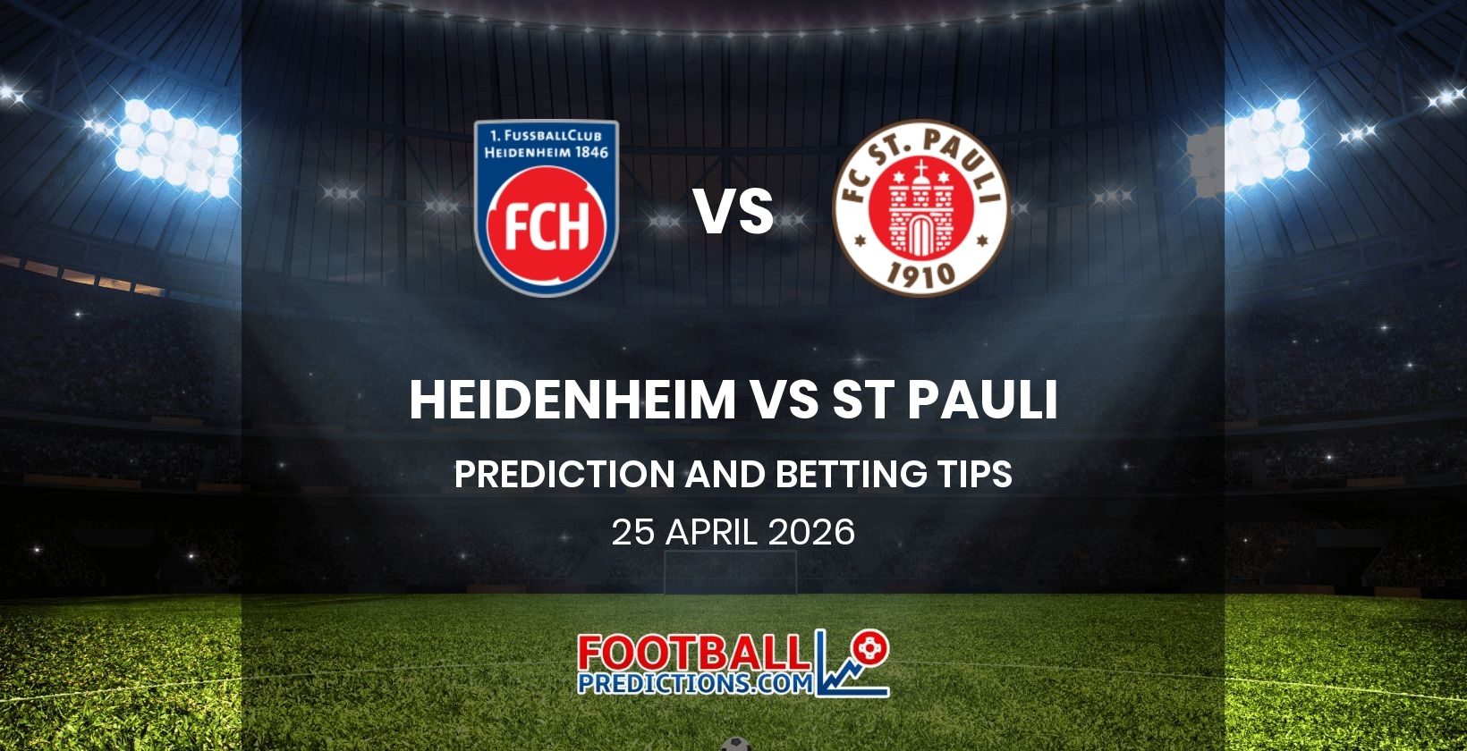 Heidenheim vs St Pauli Prediction and Betting Tips 25 April 2026