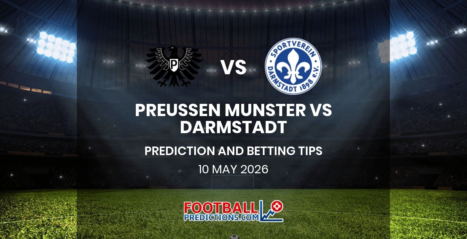 Preussen Munster vs Darmstadt Prediction and Betting Tips 10 May 2026