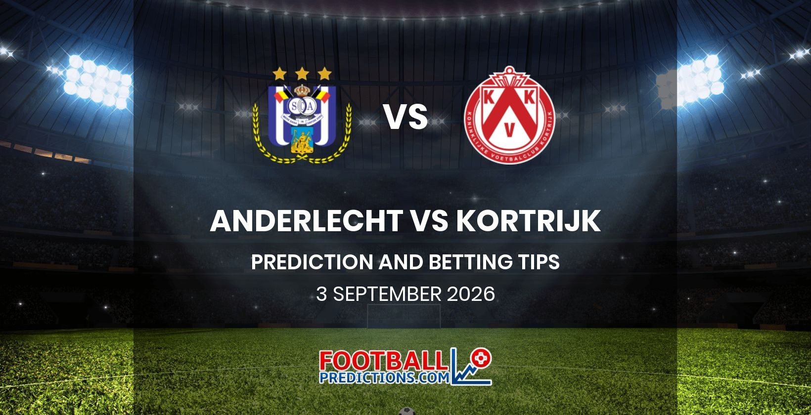 Anderlecht vs Kortrijk Prediction and Betting Tips 3 September 2026