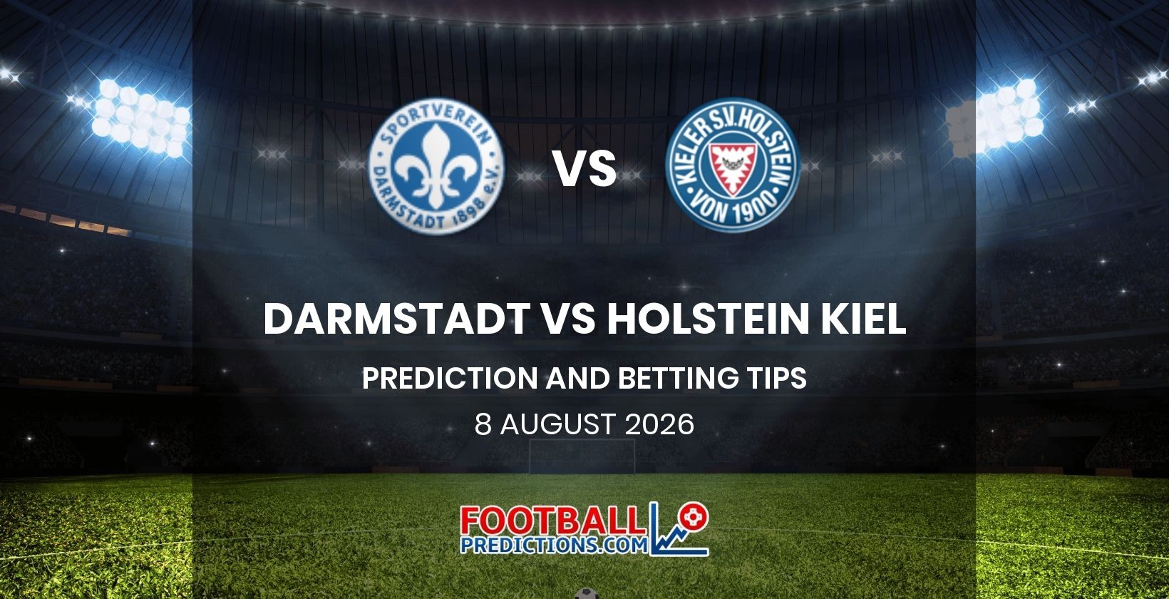 Darmstadt vs Holstein Kiel Prediction and Betting Tips 8 August 2026