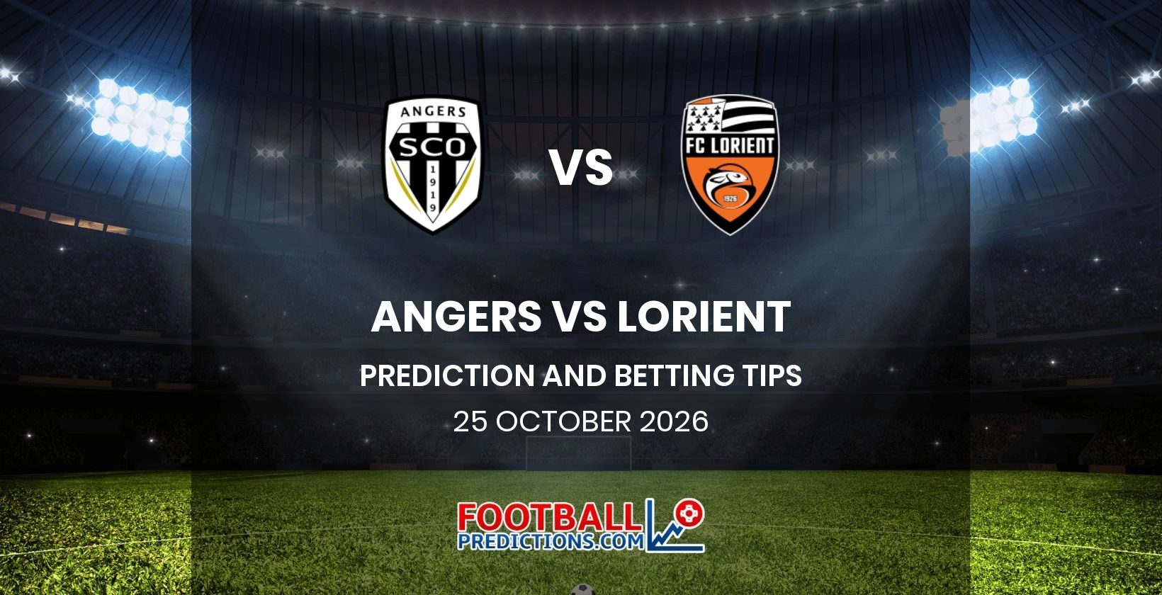 Angers vs Lorient Prediction and Betting Tips 25 October 2026