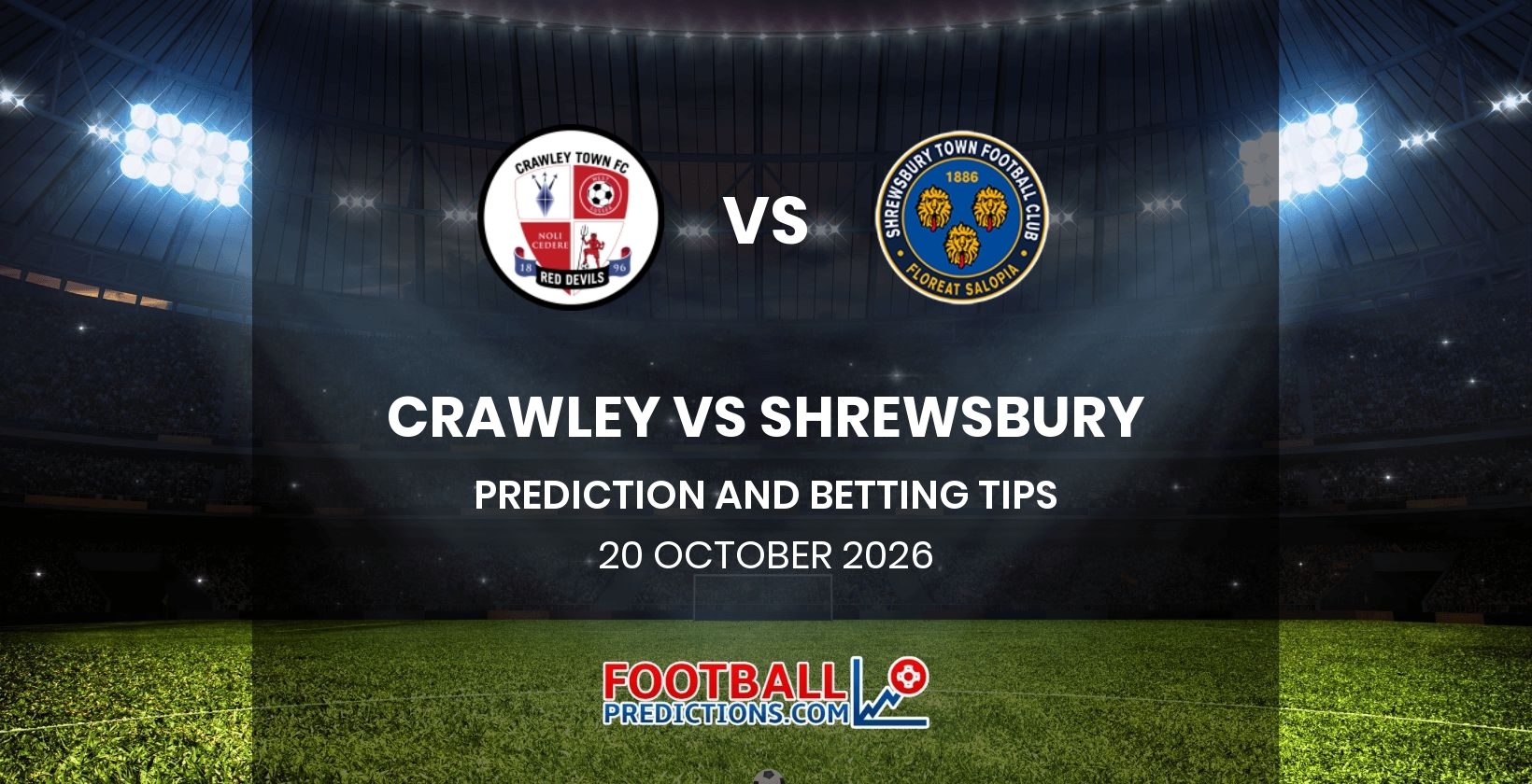 Crawley vs Shrewsbury Prediction and Betting Tips 20 October 2026