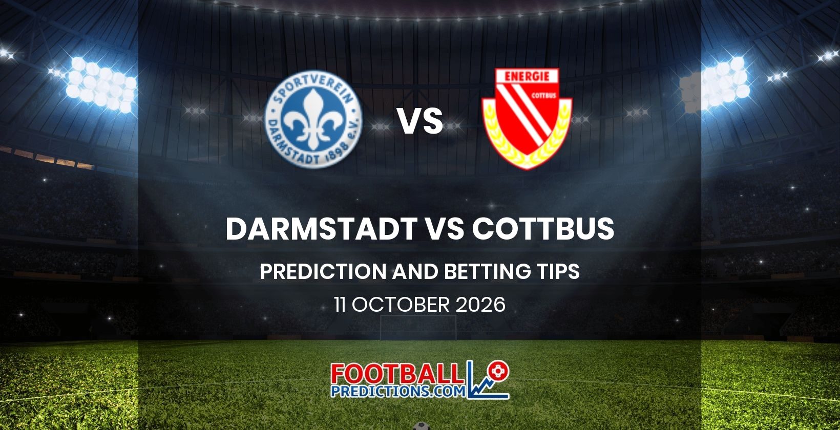 Darmstadt vs Cottbus Prediction and Betting Tips 11 October 2026