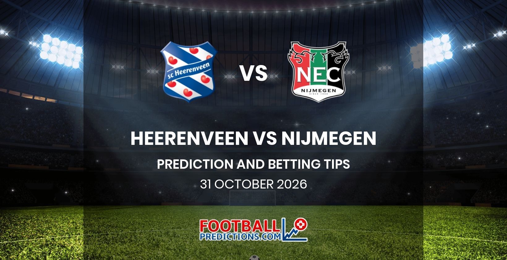 Heerenveen vs Nijmegen Prediction and Betting Tips 31 October 2026