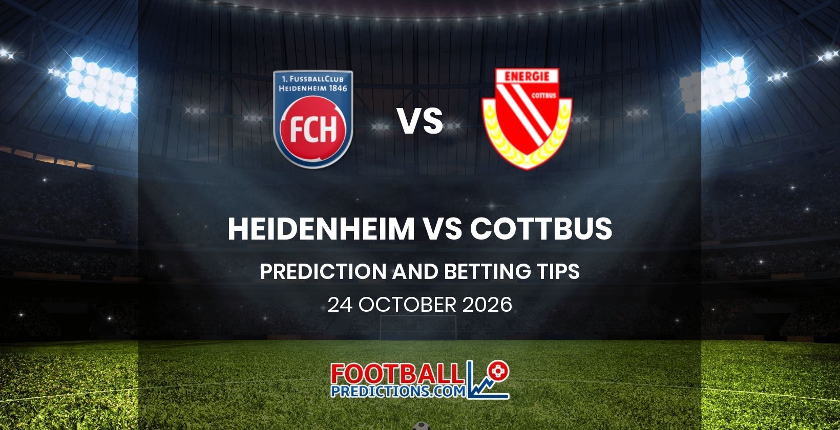 Heidenheim vs Cottbus Prediction and Betting Tips 24 October 2026