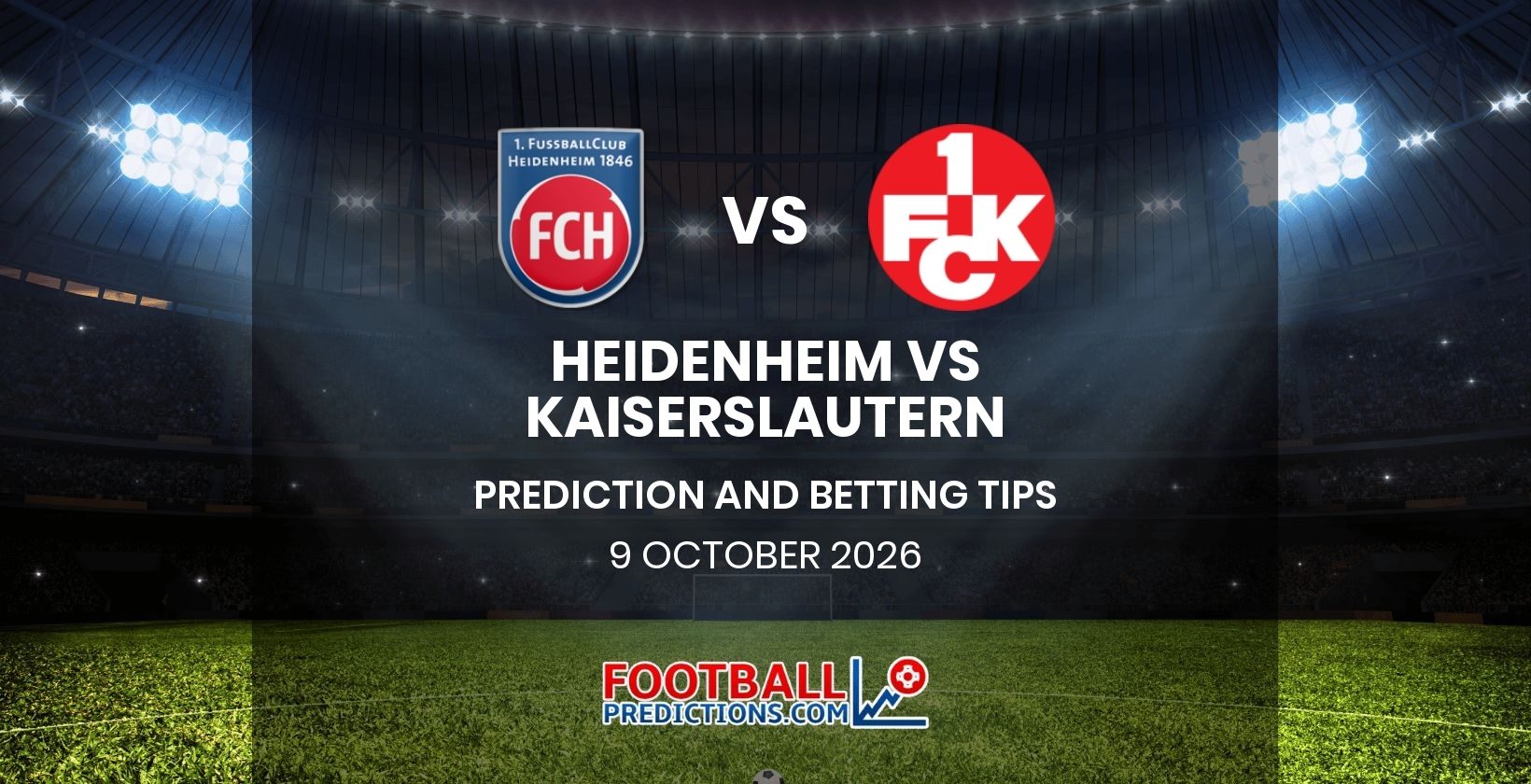 Heidenheim vs Kaiserslautern Prediction and Betting Tips 9 October 2026