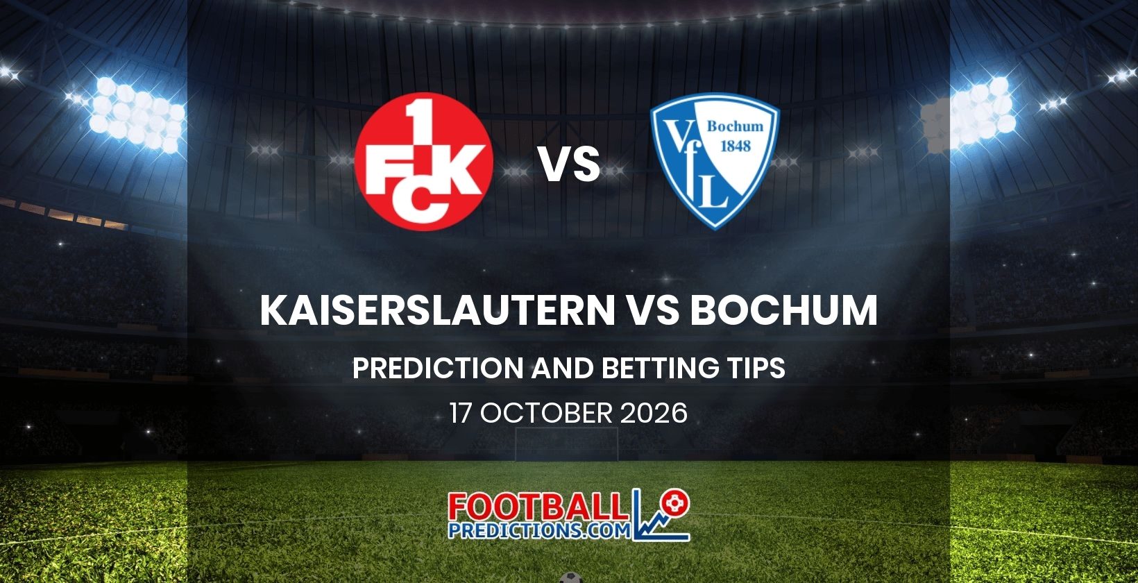 Kaiserlautern vs Bochum Prediction and Betting Tips 17 October 2026